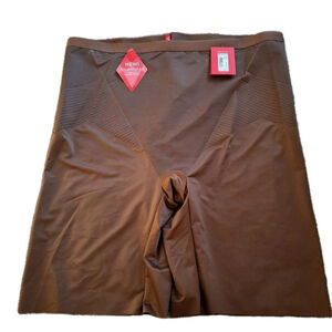 NWT Spanx Womens 3X Thinstincts 2.0 Mid Thigh Shorts Shapewear Chestnut Brown